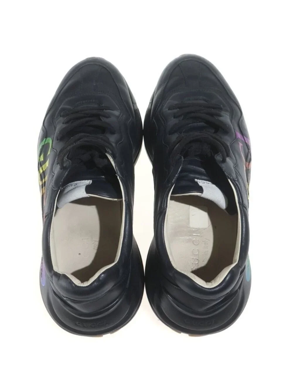 Gucci Rhyton GG Supreme Leather Dat Sneakers Black